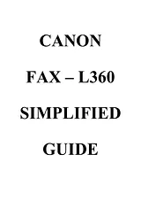Canon L360 사용자 설명서