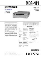 Sony MDS-NT1 Manuel D’Utilisation