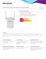Netgear EX6100 – AC750 WiFi Range Extender – 802.11ac Dual Band Gigabit Hoja De Datos