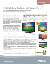 NEC MultiSync PA271W PA271W-BK-SV 사용자 설명서