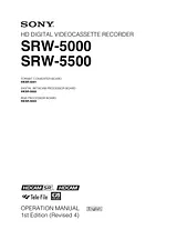 Sony SRW-5500 Manuel D’Utilisation