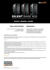 be quiet! SILENT BASE 800 BG001 Manual Do Utilizador