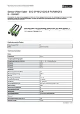Phoenix Contact Sensor/Actuator cable SAC-3P-M12Y/2X0,6-PUR/M12FS B 1668962 1668962 Data Sheet