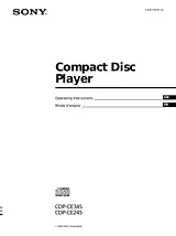 Sony CDP-CE245 Инструкция