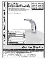 American Standard 7055.115 Manual De Usuario