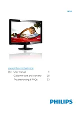 Philips LCD monitor 190V3SB5 190V3SB5/10 Справочник Пользователя