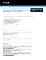 Sony MEX-BT3900U Guia De Especificação