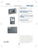 Sony PEG-TJ27 Specification Guide