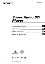 Sony SCD-XA1200ES Benutzerhandbuch