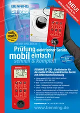 Benning ST 720 Appliance Tester for Appliances VDE tested (German Association for Electrical) 050312 Техническая Спецификация