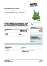 Phoenix Contact Relay socket PLC-BPT-230UC/21/SO46 2900455 2900455 Data Sheet