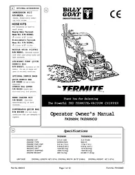 Billy Goat Termite TKD505H User Manual