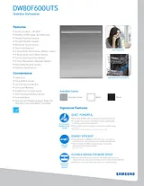Samsung DW80F600UTS Merkblatt
