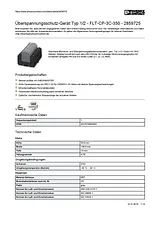 Phoenix Contact Overvoltage protection for sub-distribution Conductor combination Type1/type 2 for 4-Wire connection Bla 2859725 Data Sheet