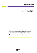 LG L1730SF-BV Owner's Manual