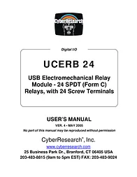 CyberResearch UCERB 24 사용자 설명서