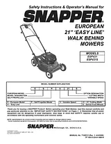 Snapper ESPV21 Benutzerhandbuch