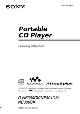 Sony D-NE301CK Manual