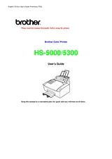 Brother HS-5000 Owner's Manual