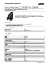 Phoenix Contact Surge protection device TT-SLKK5-F/110AC 2765602 2765602 Data Sheet