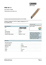 Phoenix Contact Wiring bridge MPB 18/1- 9 2748580 2748580 Техническая Спецификация