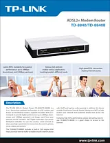 TP-LINK TD-8840B + splitter, ADSL2+-Modem-Router Annex B with 4-Port-Switch TD-8840B + SPLITTER Manuel D’Utilisation