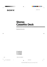 Sony TC-WE525 Manuel D’Utilisation