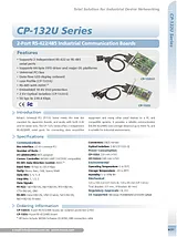 Moxa CP-132UL 2-port RS-422/485 Universal PCI board CP-132UL Folheto
