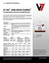 V7 16GB SDHC VASDH16GCL6R-1N Dépliant