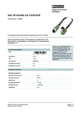 Phoenix Contact Sensor/Actuator cable SAC-3P-M12MS/ 5,0-170/M12FR 1538568 1538568 Fiche De Données