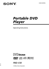 Sony PBD-V30 Manuel D’Utilisation
