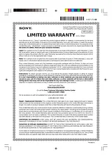 Sony BDVN8100W Warranty Information