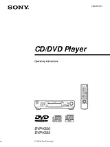 Sony dvp-k330 사용자 가이드