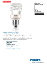 Philips Spiral energy saving bulb 871829111704900 871829111704900 Folheto