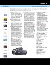 Sony HDR-CX500V Specification Guide