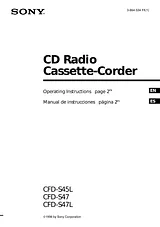 Sony CFD-S45L Manual Do Utilizador