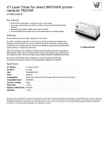 V7 Laser Toner for select BROTHER printer - replaces TN230M V7-M06-C0230-M Scheda Tecnica