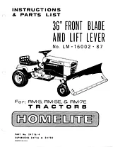 Homelite Tractors Manuel D’Utilisation
