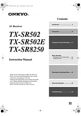 ONKYO TX-SR502 Manual Do Utilizador