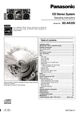 Panasonic SC-AK220 Operating Guide