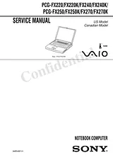 Sony PCG-FX270K User Manual