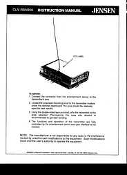Recoton Corporation RSN900 User Manual