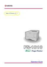 KYOCERA FS-1010 User Manual