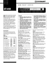 Crown ct-1610 Dépliant