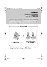 Panasonic kx-tcd223e Operating Guide