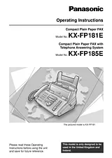 Panasonic KX-FP185E ユーザーズマニュアル