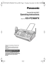 Panasonic KXFC966FX Operating Guide