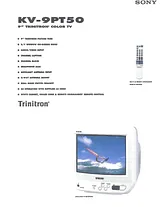 Sony kv-9pt50 Specification Guide