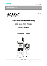Extech Anemometer SDL300 Ficha De Dados