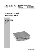 Kern ECE 20K20Parcel scales Weight range bis 20 kg ECE 20K10 Справочник Пользователя